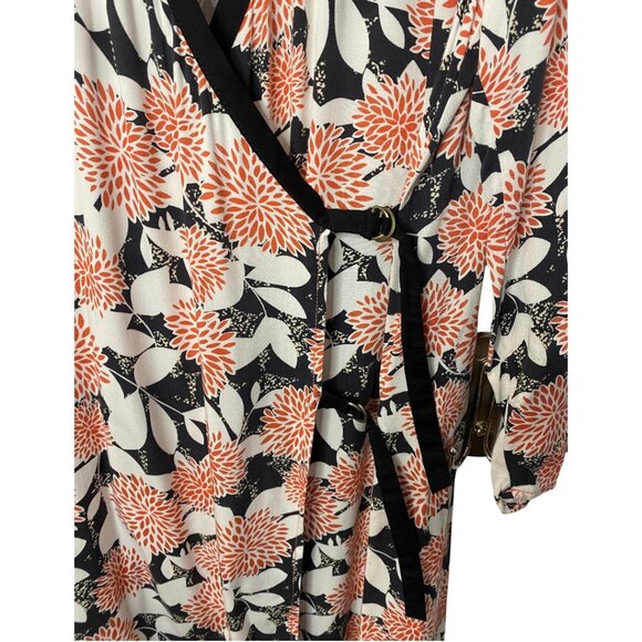 Sandwich floral long sleeve wrap midi dress size 40 - Picture 2 of 4